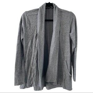 ATHLETA Open Front Grey Sweatshirt Cardigan in Medium